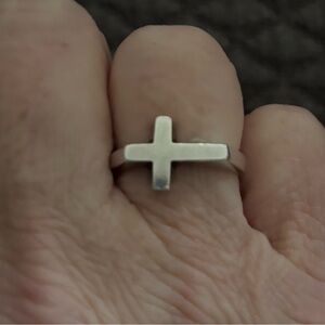 Silver Cross Ring